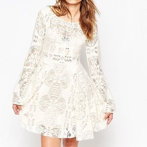 Free People Lace Lovers Folk Song Dress - White